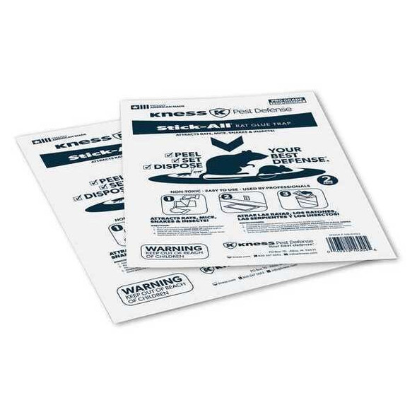 Kness Pest Defense Glue Trap,6-1/2 In. L,5 In. W,PK2 106-0-024