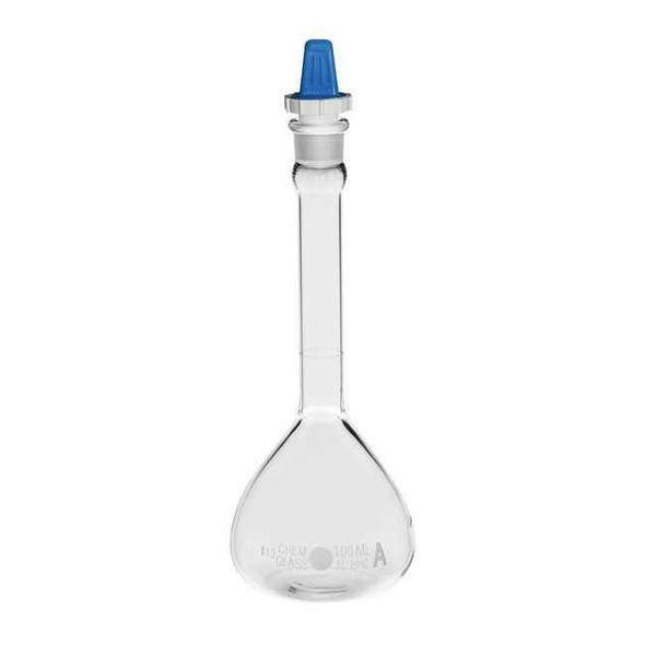 Chemglass Volumetric Flask,100 mL,160 mm H CG-1602-05