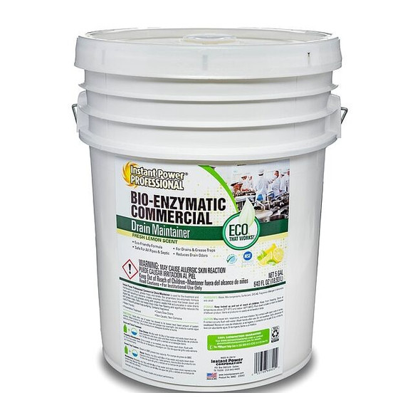 Instant Power Professional Commercial Drain Cleaner,5 gal.,Lemon 8882
