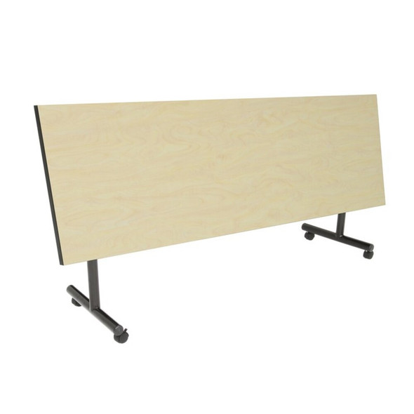 Kobe Rectangle FlipTop Table, 84" W, 29" H, Laminate Top, Maple MKFTM8424PL23BK