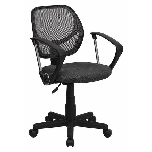 Flash Furniture Low Back Task Chair w/Polyurthne Arms,Gy WA-3074-GY-A-GG Flash Furniture Low Back Task Chair w/Polyurthne Arms,Gy WA-3074-GY-A-GG
