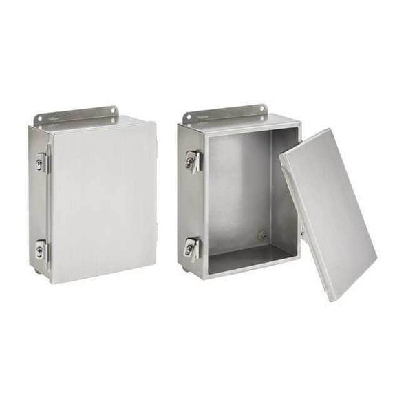 Screw Down Clamps Electrical Enclosures, 12 in H, 6 in D, 10 in W, 12, 3R, 4, 4X