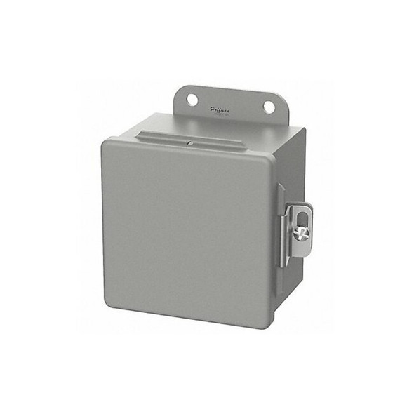 Screw Down Clamps Electrical Enclosures, 4 in H, 3 in D, 4 in W, 12, 13, Steel