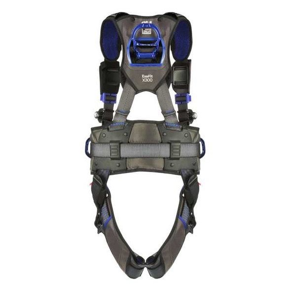 ExoFit(TM) X300 Fall Protection Harness, L, 420 lb, Quick-Connect Chest/ Tongue Leg Straps