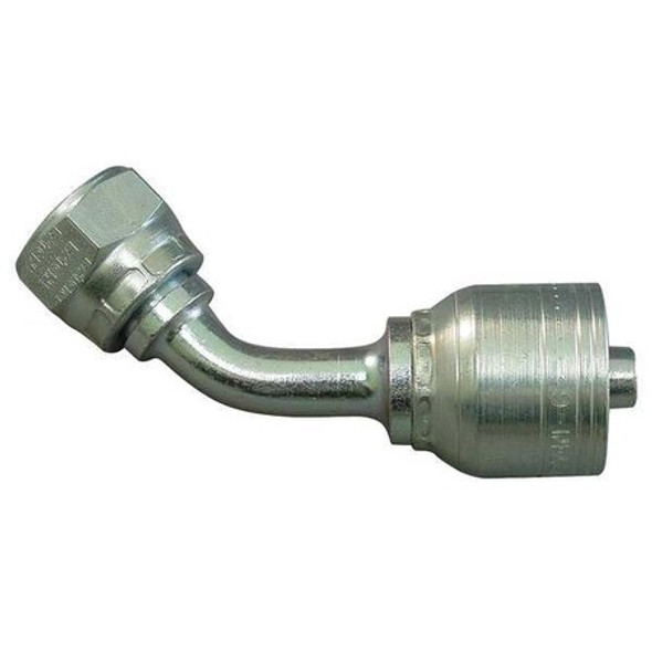 Eaton Aeroquip Hose Fitting, Crimp, Metric, 45, 5/8, M26X1.5 1A16DLA10