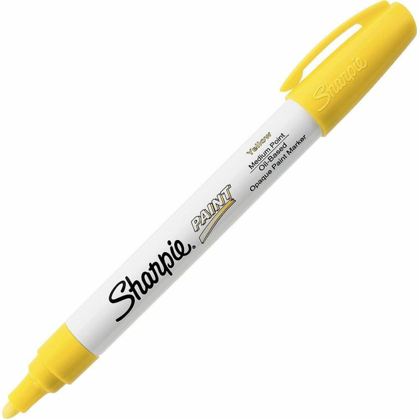 Sharpie Oil-Based Paint Marker - Medium Point - Yellow Ink - Oil Based - 1 Each