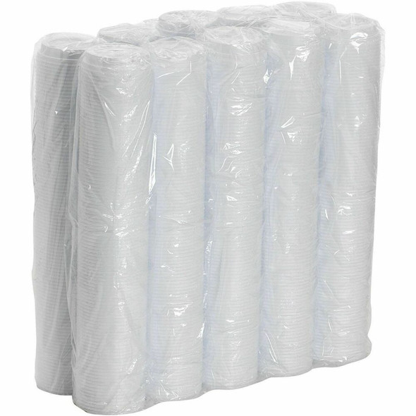 Dixie Hot Cup Lid - Dome - Plastic - White - 100 Lids/Pack - 10 / Carton