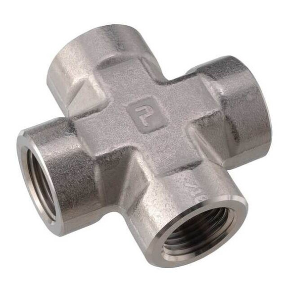 Parker 1/2" FNPT SS Cross 8 FX-SS