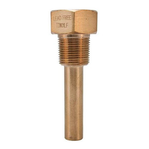 Winters Thermowell, UNF, Brass, Male TIW04LF