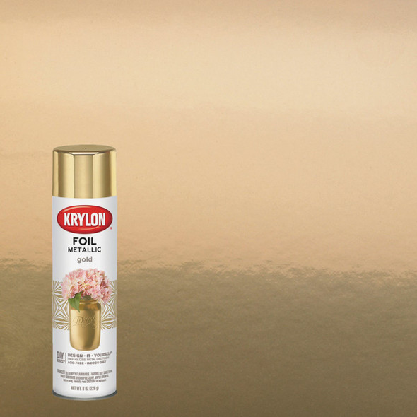 Krylon 8 Oz. Premium Foil Metallic Gold Spray Paint K01050007