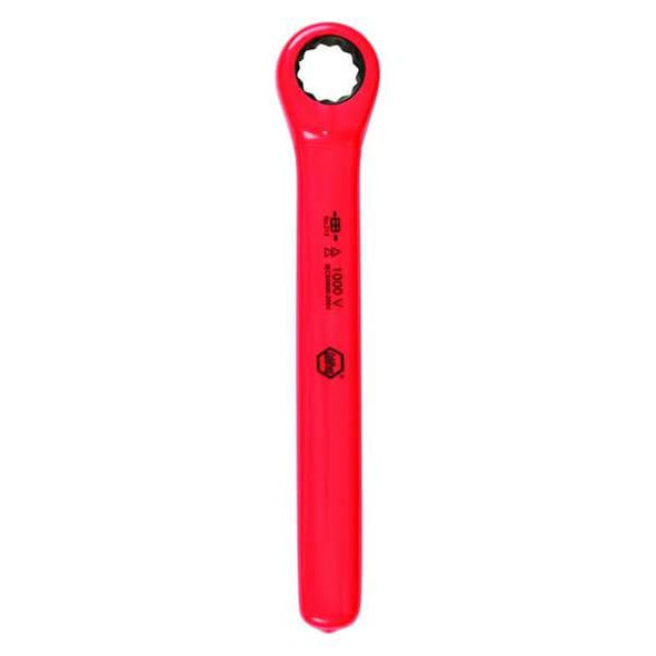 Wiha Insulated Ratcheting Wrench,SAE,8-3/16"L 21335