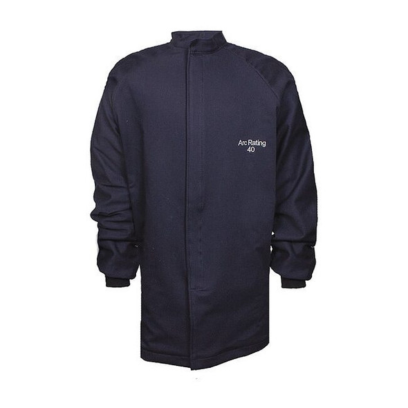 FR Jacket, 40 cal/sq cm, 2XL, 9 oz UltraSoft(R), Hook-and-Loop Closure