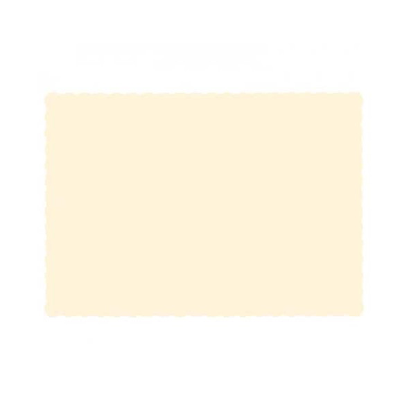Hoffmaster 10" x 14" Scalloped Sun Yellow Paper Placemats,PK1000 310553