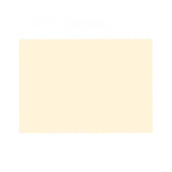 Hoffmaster 10" x 14" Scalloped Sun Yellow Paper Placemats,PK1000 310553