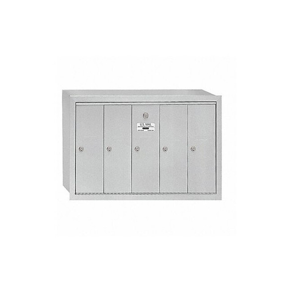 Salsbury Industries Vertical Mailbox,5 Doors,Alum 3505ARU