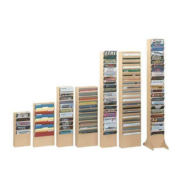 Durham Mfg Literature Rack 10 Compartments, 13-1/4"W x D Black 406-08