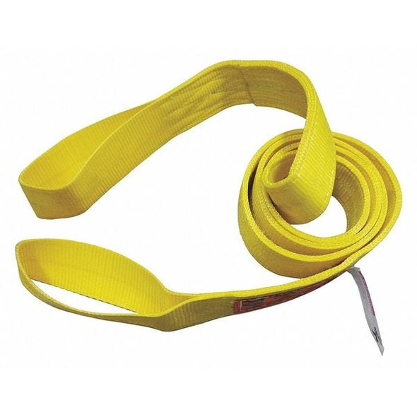Dayton Web Sling, Type 3, 6 ft L, 2 in W, Nylon, Yellow 35XF46
