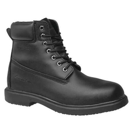 7160, Men's Work Boot, 10.5 Wide, Leather, 6 in Height, Black