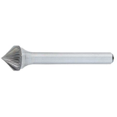 Osg Carbide Bur,90 deg. Cone,1/4 in. 949-2500