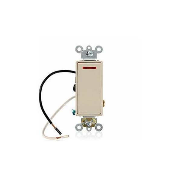 Leviton AC Quiet Switch,Ivory,4.1 in H 5638-2I