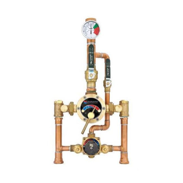 Leonard Valve Mixing Valve,Lead Free Bronze,45 gpm TM-520B-LF-DT-RF