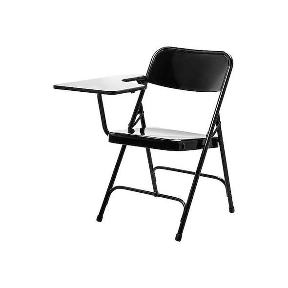 National Public Seating Folding Chair,Right Arm Tab,Black,PK2 5210R