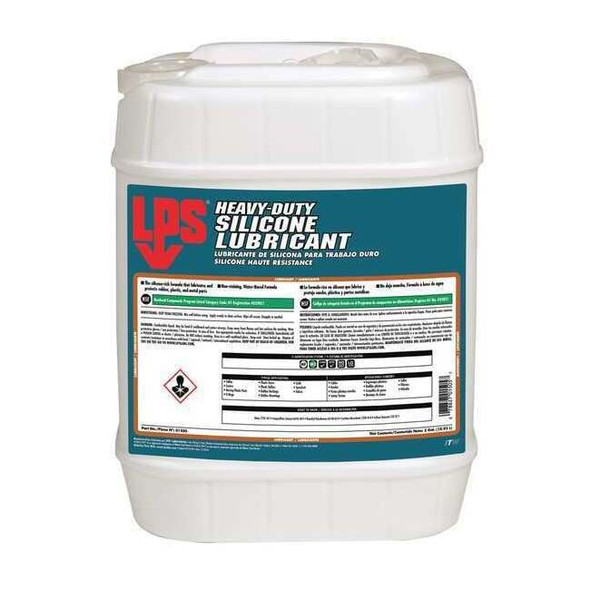 Lps Silicone Lubricant, 5 gal., Pail, Silicone, White 01505