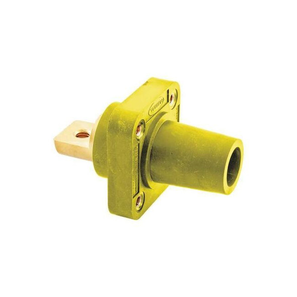 Hubbell Wiring Device-Kellems Receptacle, Female, Ylw, Taper, Double Set HBLFRBY