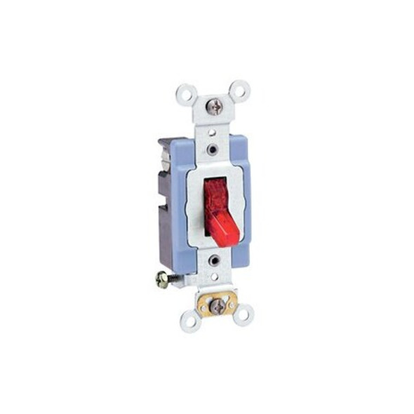 Leviton AC Quiet Switch,Red,4.1 in H 1201-PLR