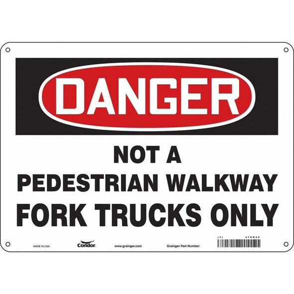 Condor Safety Sign,10 inx14 in,Polyethylene 476N06 Condor Safety Sign,10 inx14 in,Polyethylene 476N06