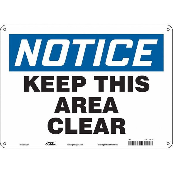 Condor Safety Sign,10 in x 14 in,Polyethylene 477L10 Condor Safety Sign,10 in x 14 in,Polyethylene 477L10