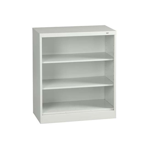 Tennsco 3-Shelf Bookcase, All Welded Steel 42"x36" Light Grey BC18-42 LIGHT GREY