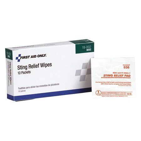 First Aid Only Sting Relief,Packet,0.5 oz.,PK10 19-002