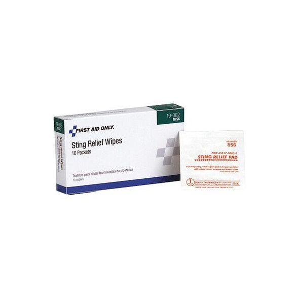 First Aid Only Sting Relief,Packet,0.5 oz.,PK10 19-002