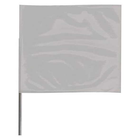 Marking Flag, Vinyl, 21" Wire Staff, Solid, 21" L., 100 PK