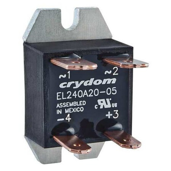 Crydom Solid State Relay, 1 Phase, Quick Connect, Panel, SCR EL240A20R-05