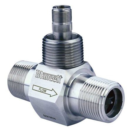 Blancett Flowmeter, Turbine, 7.5GPM, 1 In MNPT B110-500