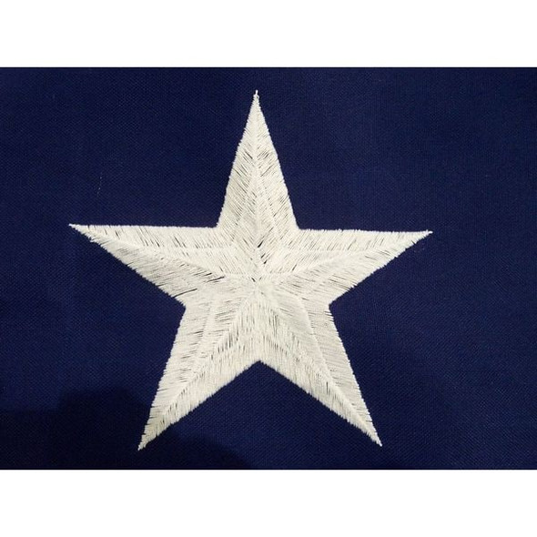 United States Flag, Outdoor, Tough-Tex, 4 ft H, 6 ft W, Polyester, 25 ft Min. Flagpole Height