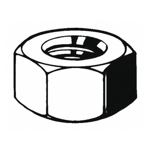 Hex Nut, M24-3.00, Steel, Class 8, Zinc Yellow, 19 mm Ht, 5 PK