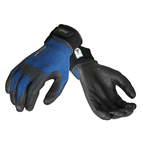 97-002 Nitrile-Coated Gloves, X-Large, Black/Blue