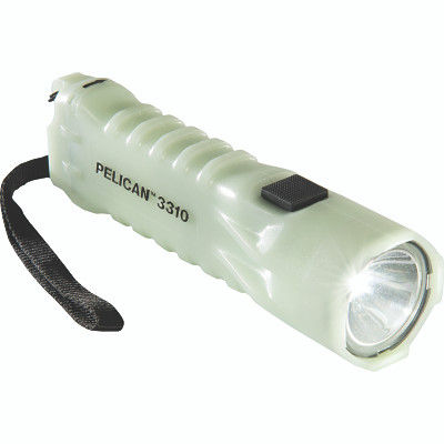 3310PL LED Flashlight, 3-AA Batteries, 378 lm High, Glow-in-the-Dark