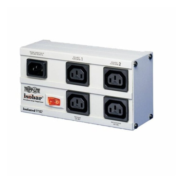 Tripp Lite Outlet Strip, Surge, 4 C13, IEC-320-C13, 6 ft., Light Gray EURO-4