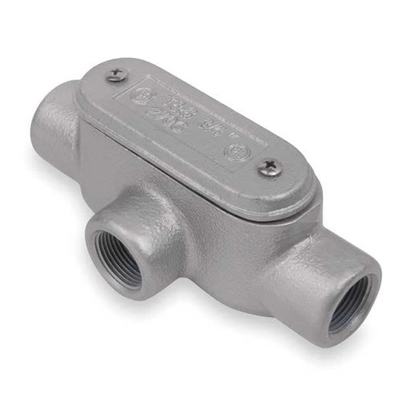 Abb Conduit Outlet Body w/Cover,Iron,T T37CG-TB