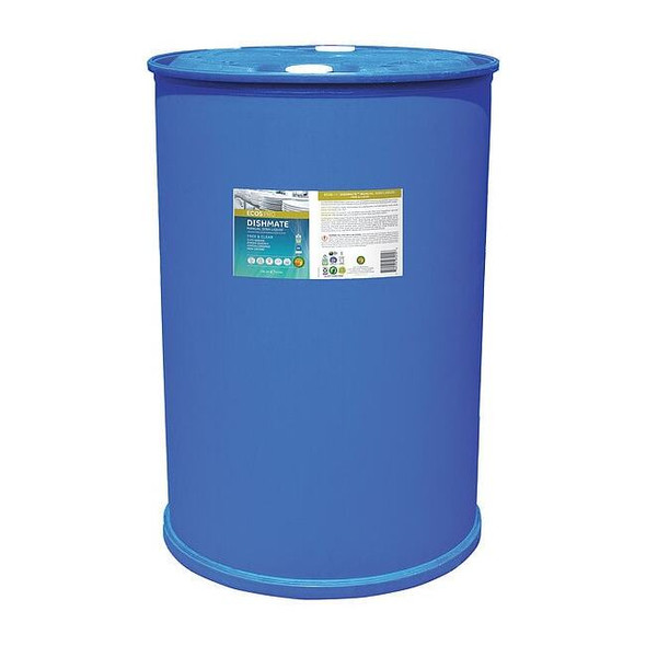 Ecos Liquid Dish Soap, Drum, 55 gal, Concentrated, Unscented PL9721/55