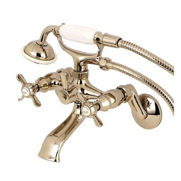 Wall-Mount Clawfoot Tub Faucet, Polished Nickel, Wall Mount
