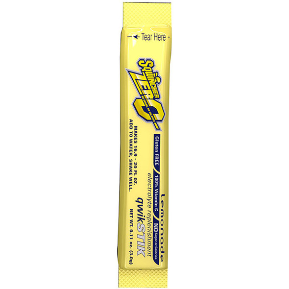 Sqwincher® Qwik Stik® Zero Single Serve, 0.11 oz Packs, 20 oz Yield