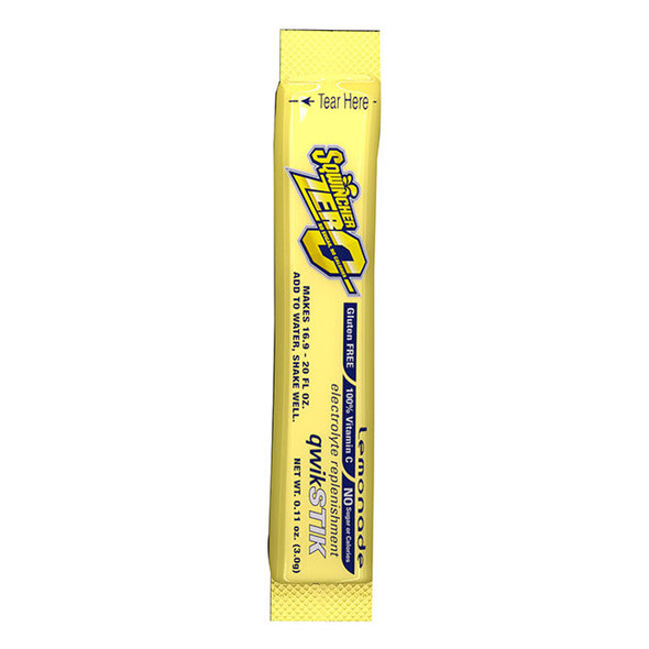 Sqwincher® Qwik Stik® Zero Single Serve, 0.11 oz Packs, 20 oz Yield
