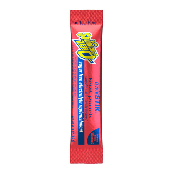 Sqwincher® Qwik Stik® Zero Single Serve, 0.11 oz Packs, 20 oz Yield