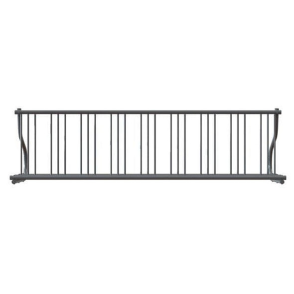 Madrax Bike Rack,1-Sided,9-Bike,110 in.,Black QS-GR116-B