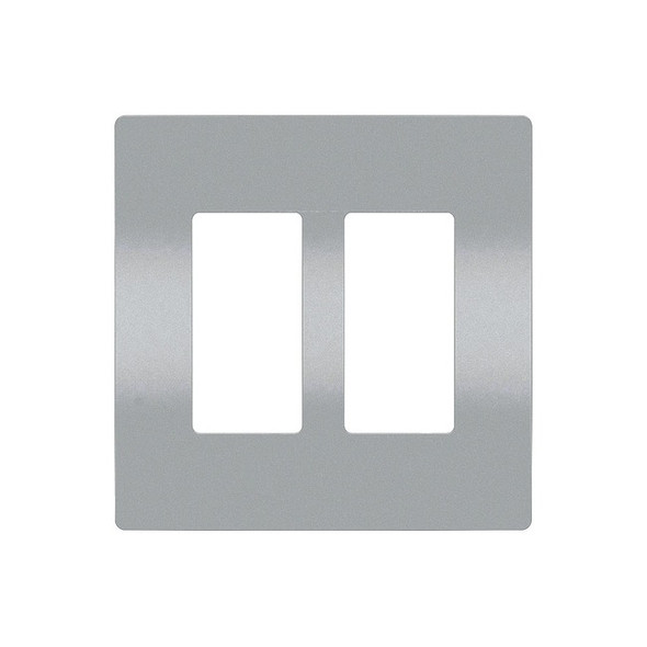 Rocker Wall Plate, Number of Gangs: 2 Plastic, Smooth Finish, White
